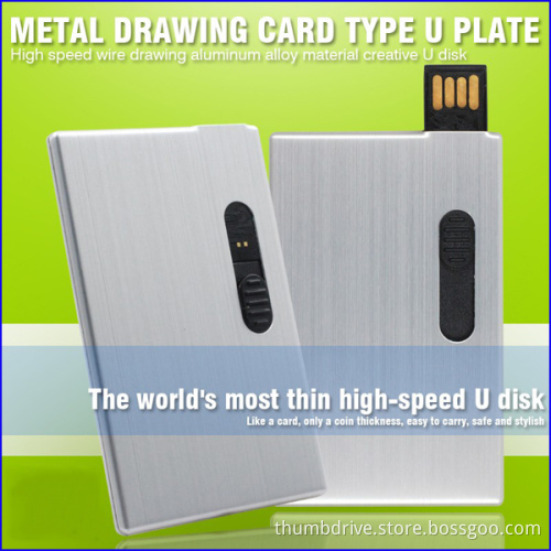 Metal Sliding Creidt Card 8GB Pen Drive